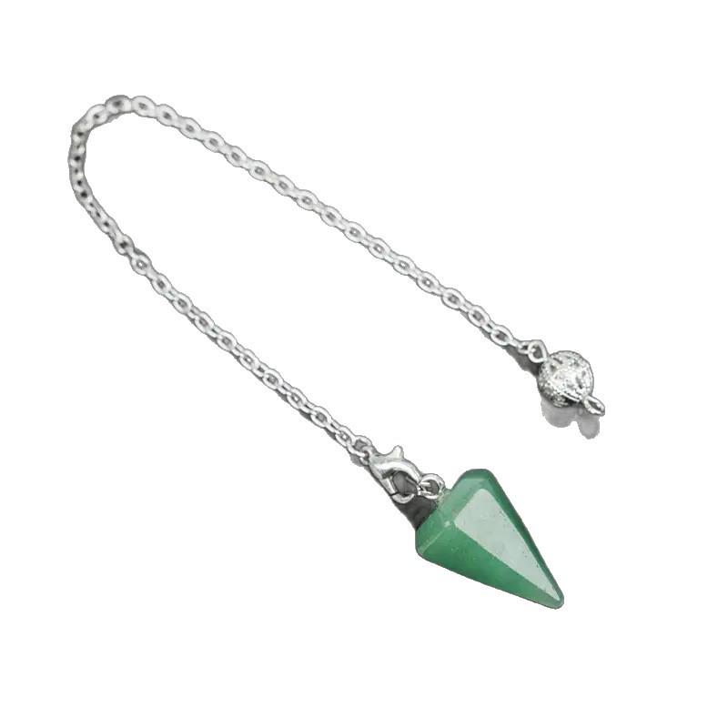 Natural Stone Hexagonal Pyramid Agate Pendant: Fashionable Yoga & Versatile Jewelry for Europe & America