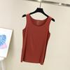 Korean Ribbed Cotton Seamless Tank Top - Women's Plus Size Round Neck Base Layer