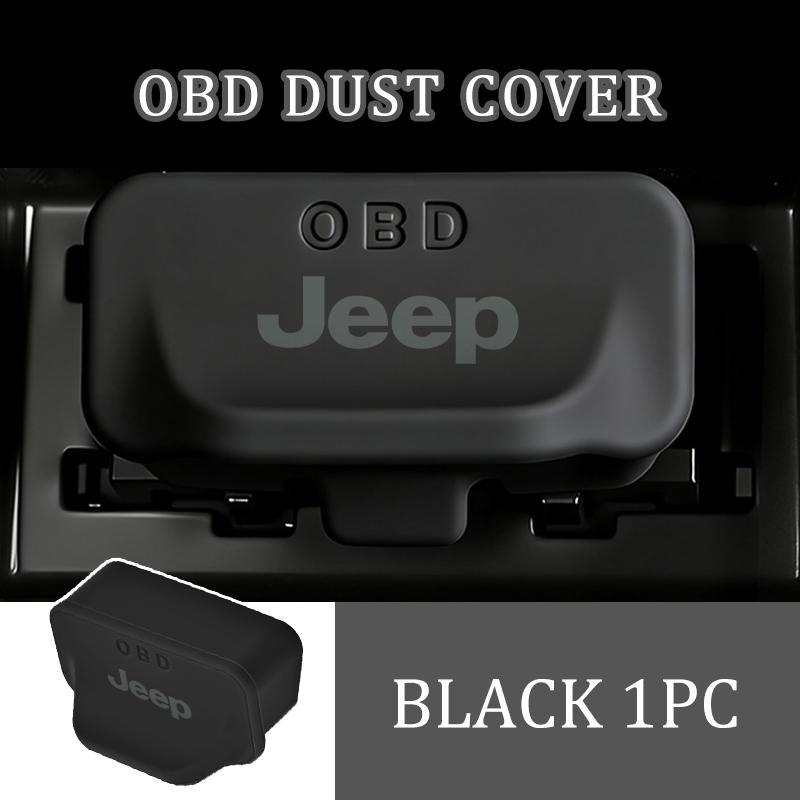 APK6  Car OBD Port Protective Connector Dustproof Cover Cap Accessories For Jeep Cherokee Wrangler JK Gladiator Compass Renegade