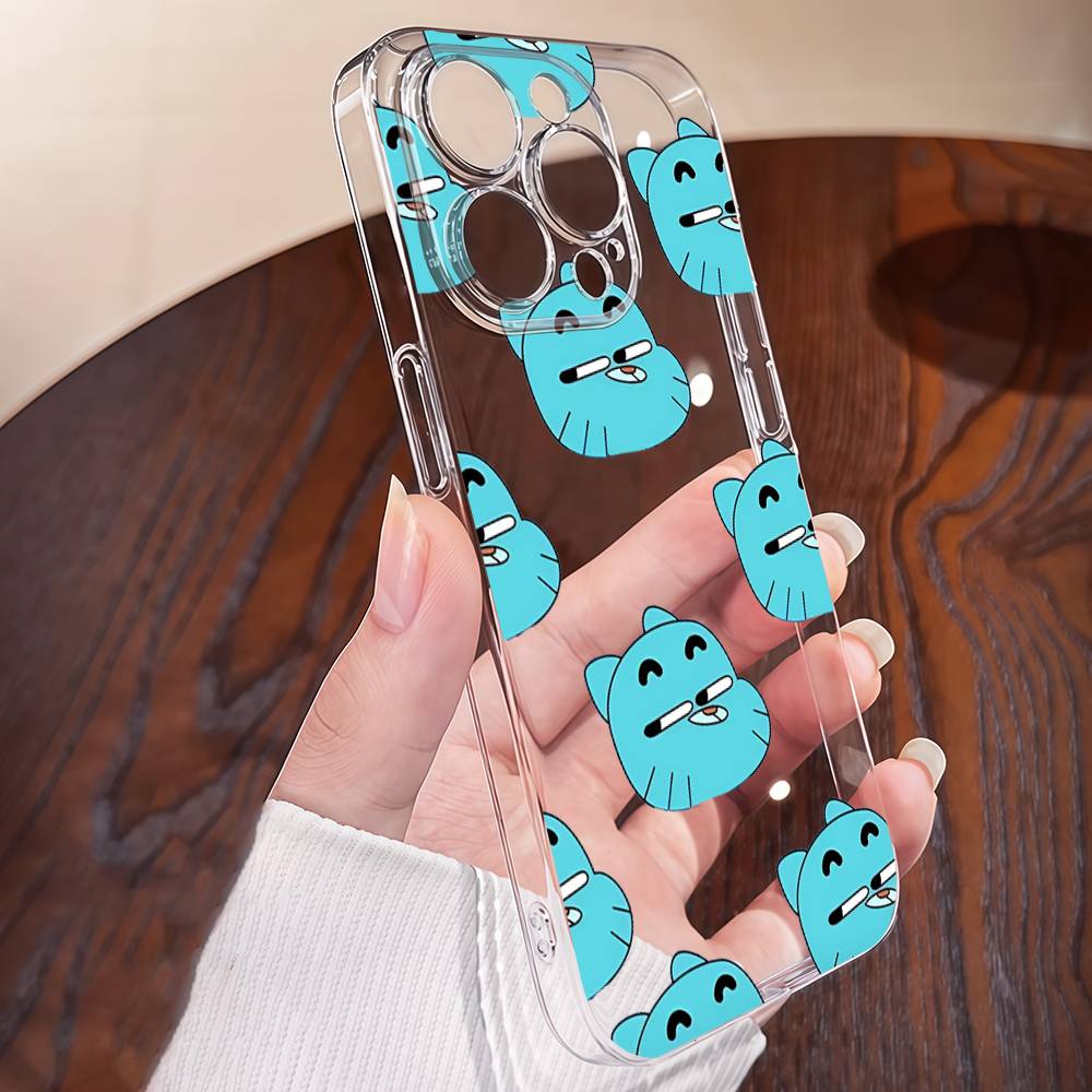 Die erstaunliche Welt von Gumball Hülle für IPhone 17 16 15 14 13 12 Mini 11 Mini Pro Max Transparente Silikonhülle