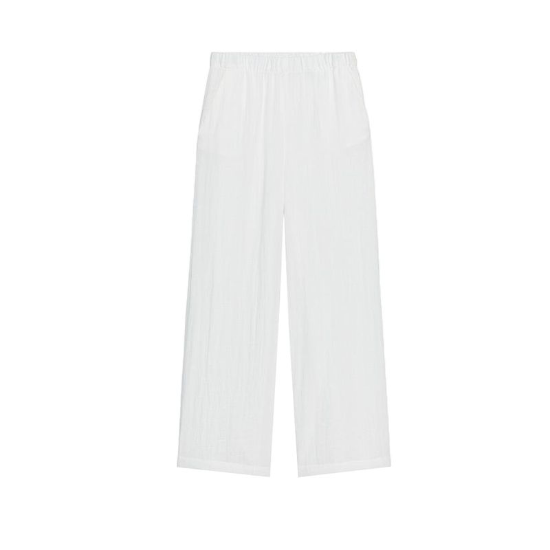 Minimalist Short Sleeve Lapel Short Shirt 8017741 High Waist Distressed Style Wide Leg Casual Trousers 8330741