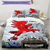 3-teiliges Bettbezug-Set (1 * Bettbezug + 2 * Kissenbezug, ohne Kern), Eintracht Frankfurt Print Weiches Ganzjahres-Bettwäscheset, Heim-Schlafzimmer-Dekoration Geschenk