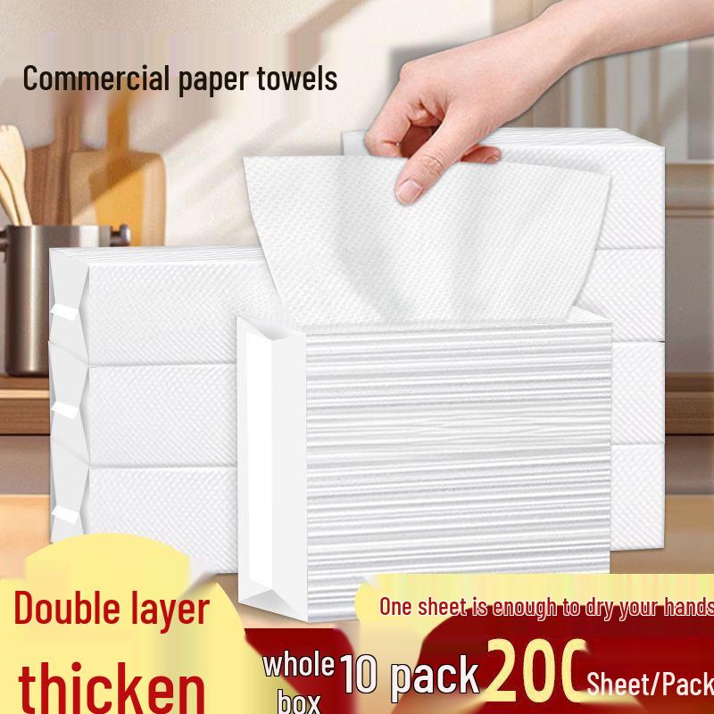 Lidehui Double-Layer Hand Wiping Paper for Hotel, Bathroom, and Kitchen