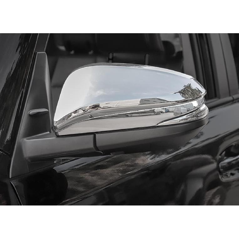 Car Accessories Fit for Toyota 4Runner 2014-2022 2023 2024 Side Door Mirror Cover Cap Decor Trim (Glossy Chrome Style) ABS 2 PCS