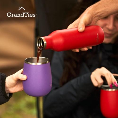 GRANDTIES Premium Vacuum Insulated Mug, 460ml, Available In 19 Colors, with Easy-Open Sliding Lid, Stainless Steel Double-Wall Vacuum Insulation, and