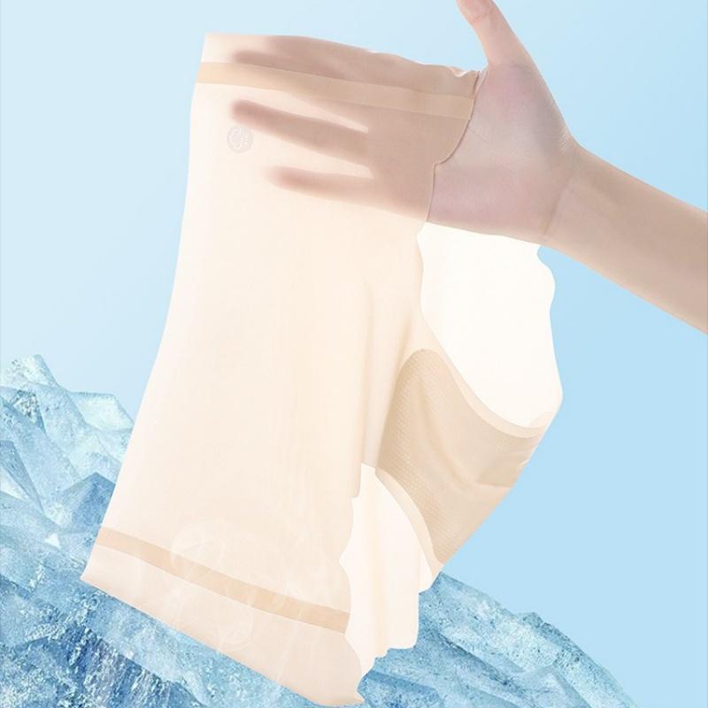 4 Stück/Set Eis-Seiden-Slips Damen-Dessous Schnell trocknend Ultradünn Nahtlos Niedrige Taille Sommer-Unterwäsche Slips