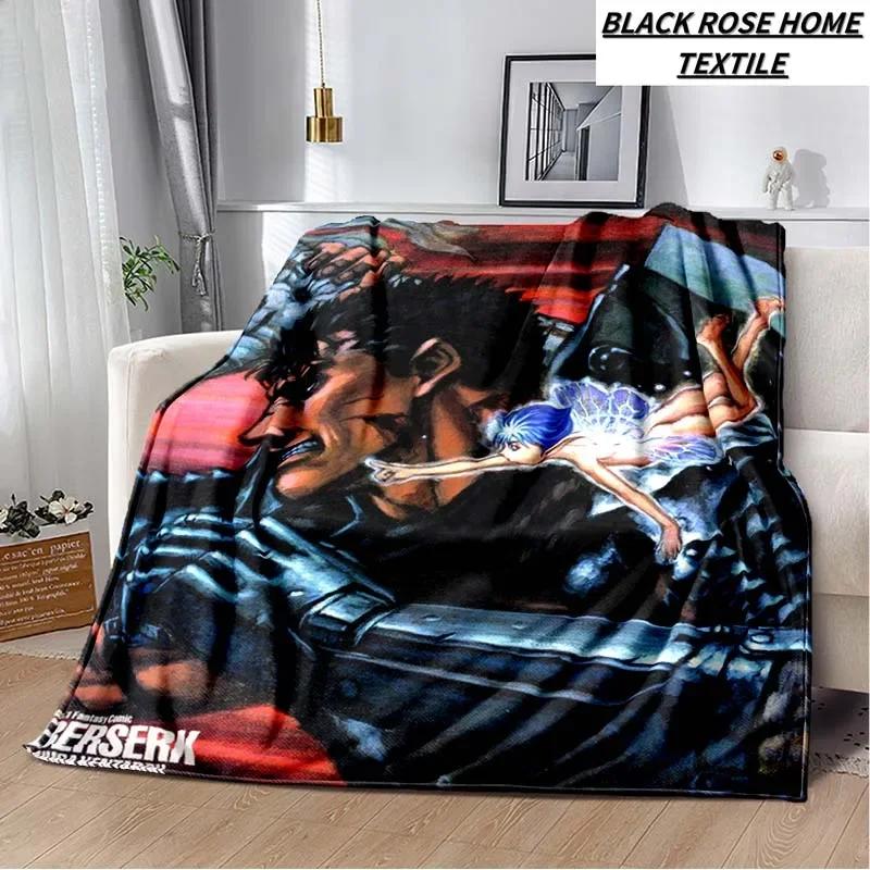Fashion Art 3D HD Printed Berserk Anime Blanket Family Bedroom Sofa Bed Sheet Plush Sleeping Blanket Camping Warm Cover Blanket