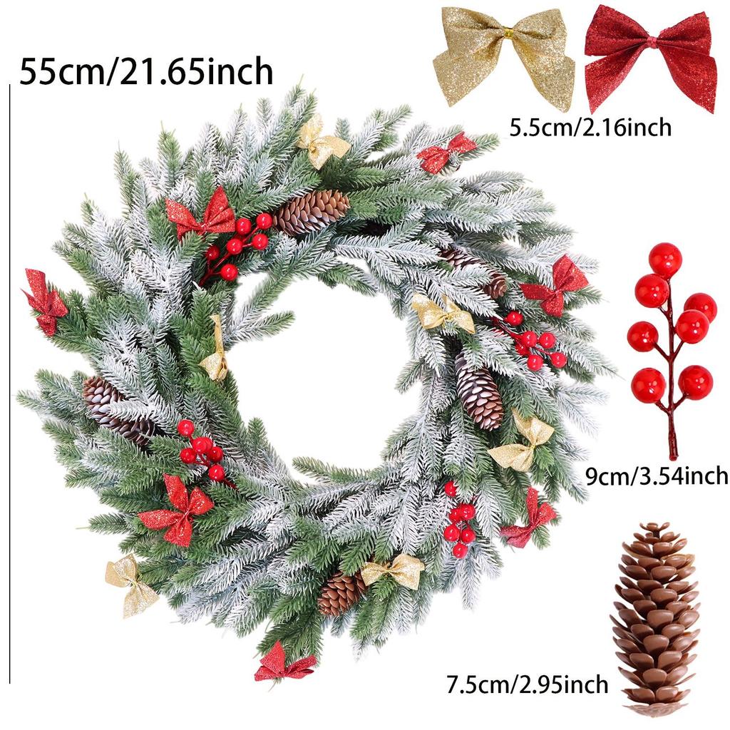 Christmas Pine Cone Wreath Door Hanger: Festive Hanging Decoration
