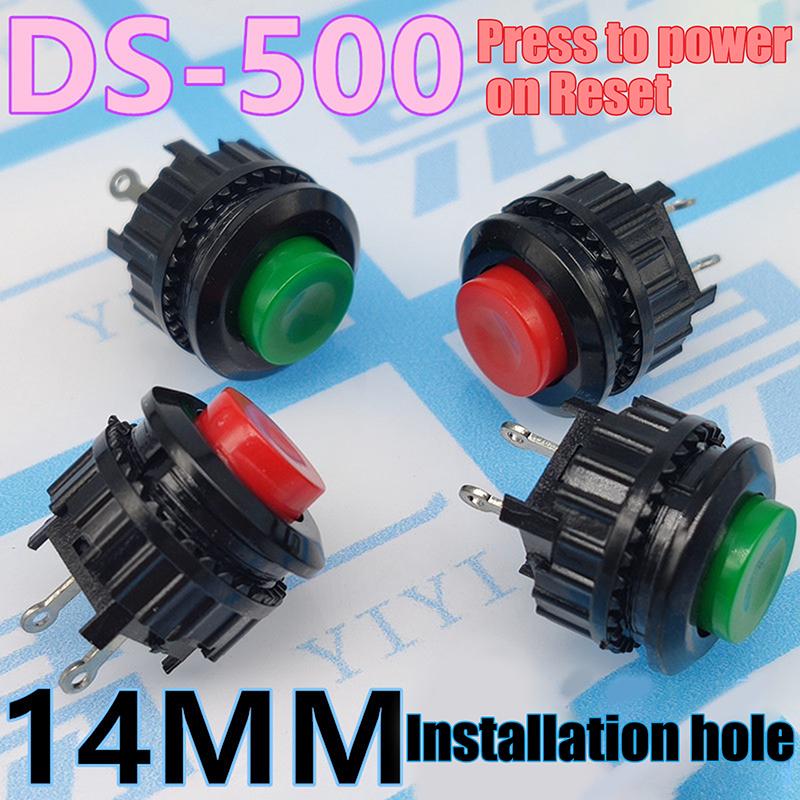 

5Pcs Momentary Push Button Switch 14Mm Momentary 3A/250Vac Round Switches 2-Pin Switch Ds-500 Electric Buttons червоний