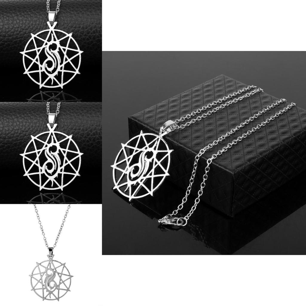 Slipknot Geometric Alloy Necklace With Pendant For Travel Gift