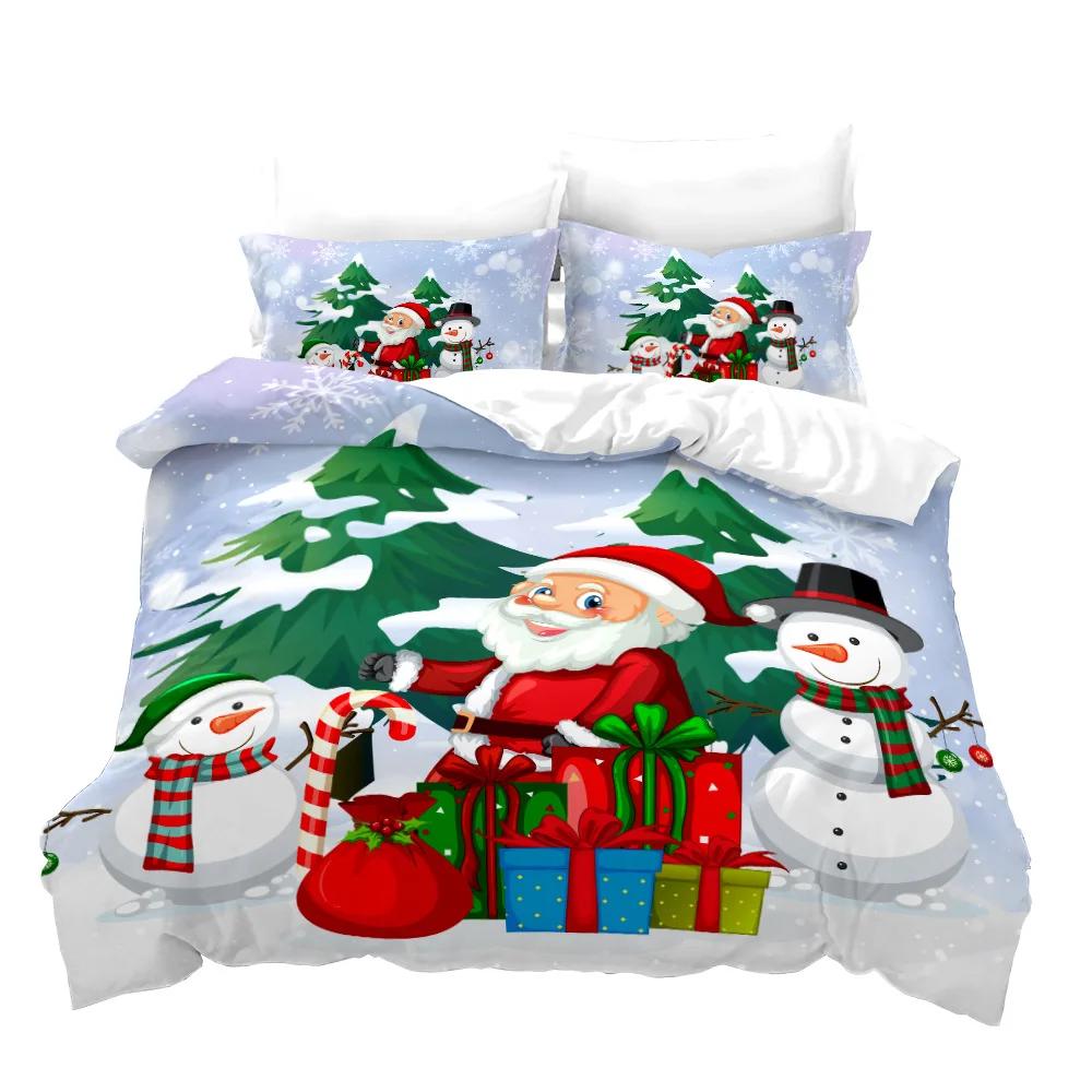 

Mery Christmas Warm Comforter Beding Sets,Soft Duvet Cover,Snowflake, Reinder,Comfortable Quilt Cover featuring Pilowcases,Hapy New Year,28x28 100*200cm Single