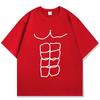 Funny Meme Tshirt Sports Top Fun Fitness Abdominal Muscle Print Tshirt Summer Casual Loose Streetwear Graphic T Shirts Unisex