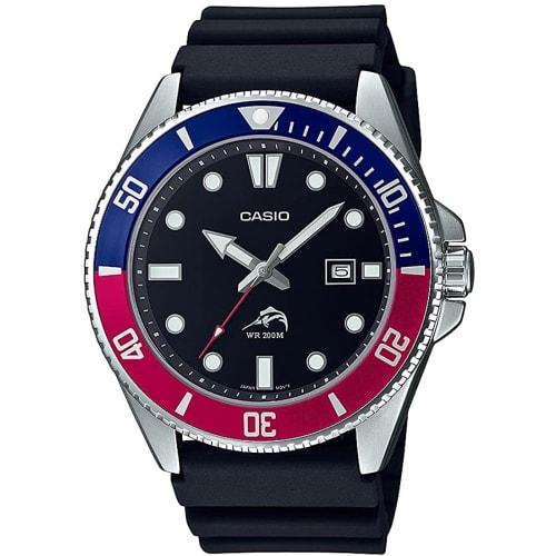 

Casio CASIO watch diver watch MDV-106B-1A2V blue x red bezel men s overseas model