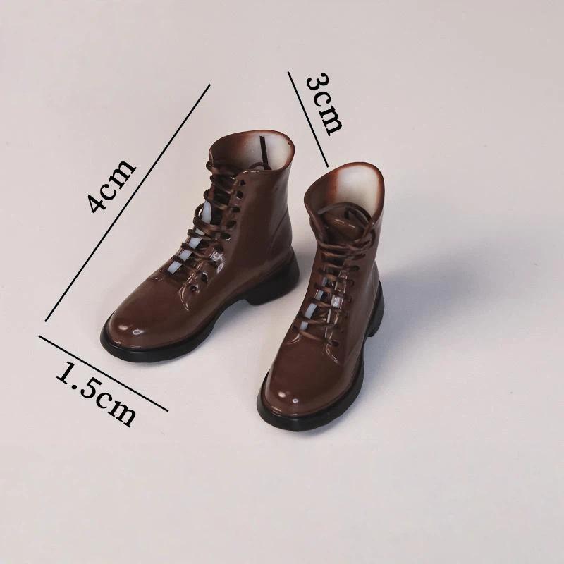 1 Pair Fashion Mini Lace Up Boots Replacement Ob22/Ob24 Doll' Leather Shoes For 1/6 Licca Dress Up Accessories