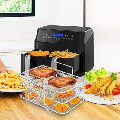 Stojan pro vzduchové fritézy 3 vrstvy Stohovatelné stojany na sušičky Nerezový grilovací plech Příslušenství pro fritézy pro pečení a pečení
