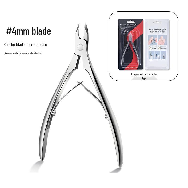 Professional Russian Cuticle Nipper - High-Quality Stainless Steel for Nail Salons