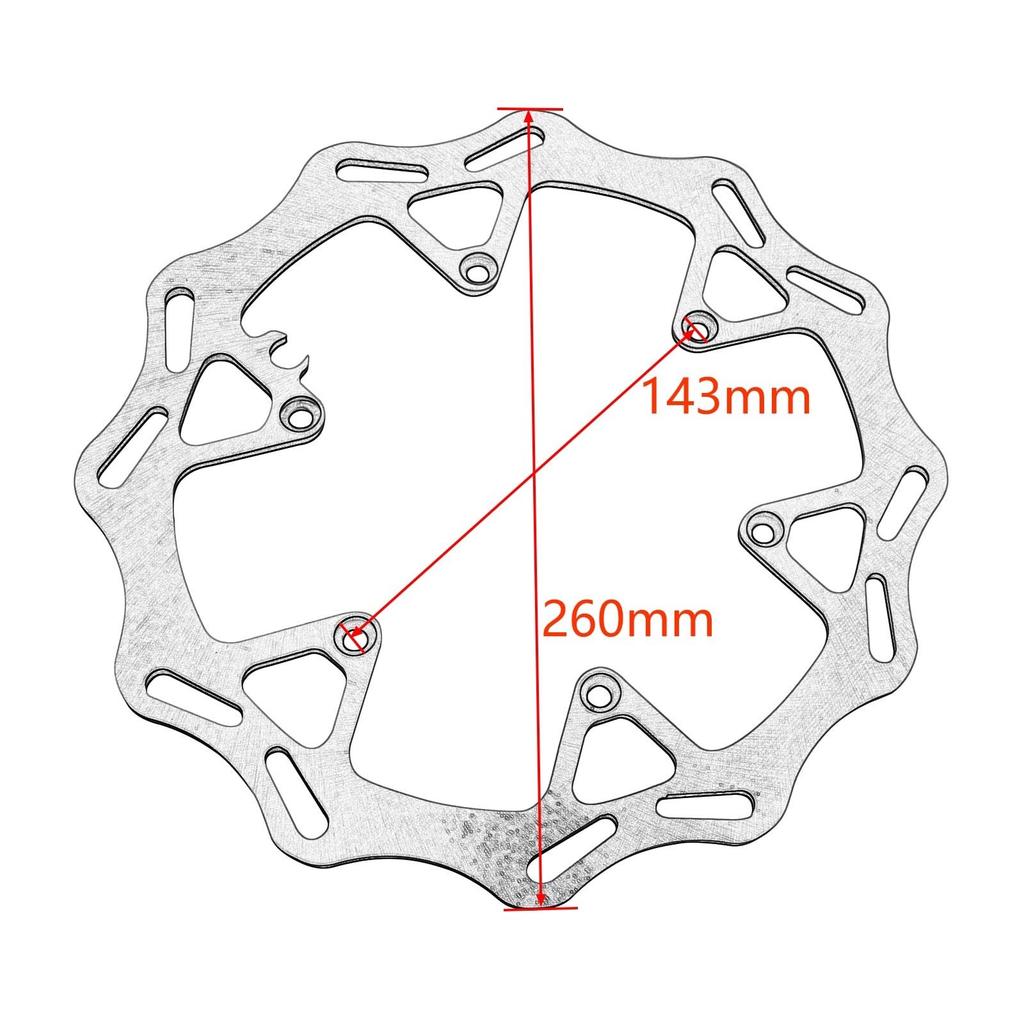 Motorcycle Disc Rotor 260MM 220MM Front Rear Rotor Disc for XC SX SXF TPI