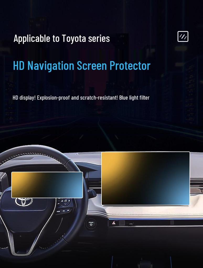 Toyota Frontlander Console Screen Protector: Compatible with 26 Models, Tempered Film for Navigation and Display Screens