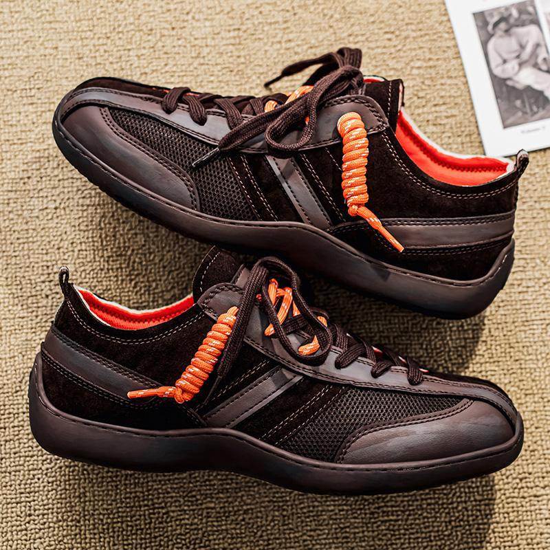 

22 new casual sports Forrest Gump shoes thin-soled low-top Dexun racing shoes red trendy shoes 44 коричневий