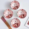 Jutaoren Lucky Cat Blue & White Ceramic Dinnerware Set