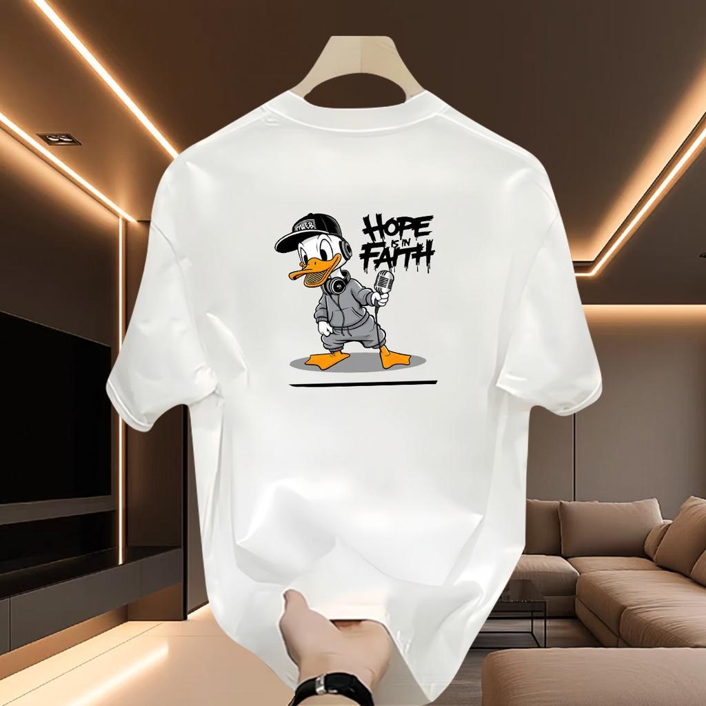 Cross-Border Exclusive Explosive Goods, Good Goods 100% Pure Cotton Men'S Short-Sleeved T-Shirt, Top Loose Trend T-Shirt