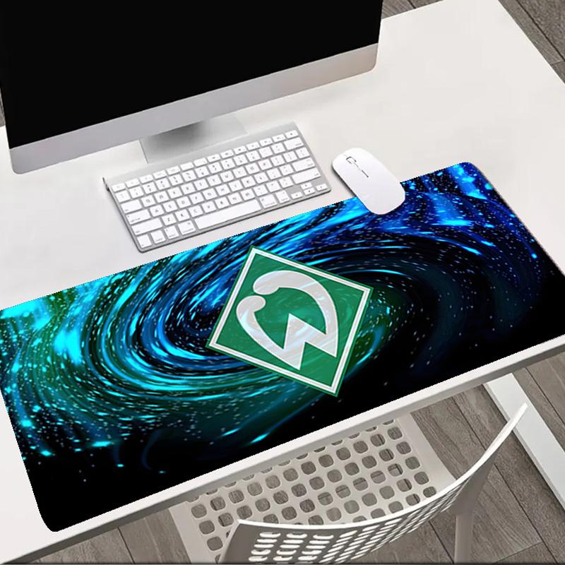 Green And White Werder   Mouse pad Office Desk Mat, Gaming Mouse Pad Mousepad, keyboard pad,Heavy-Duty Non-Slip Rubber Backing, Gift