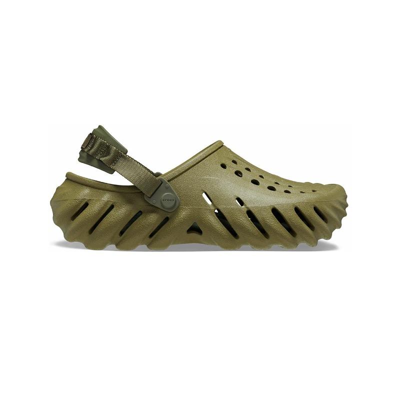 Crocs Unisex Aloe Green EVA Closed Toe Slip On 2cm Clogs 207937-3UA