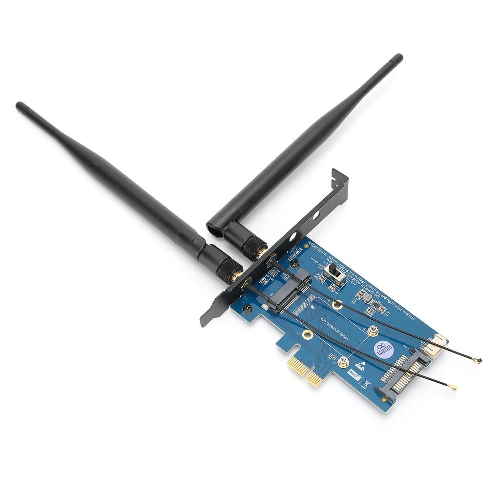 Wireless Dual Band Adapter with SIM Card Holder Mini PCI E To PCI E 1X Network Peripheral