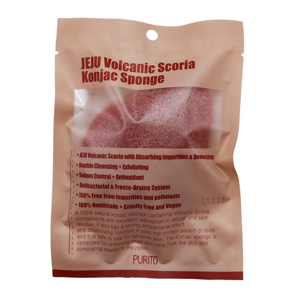 

PURITO JEJU Volcanic Scoria Konjac Sponge 100% веганский (Jeju Volcanic)