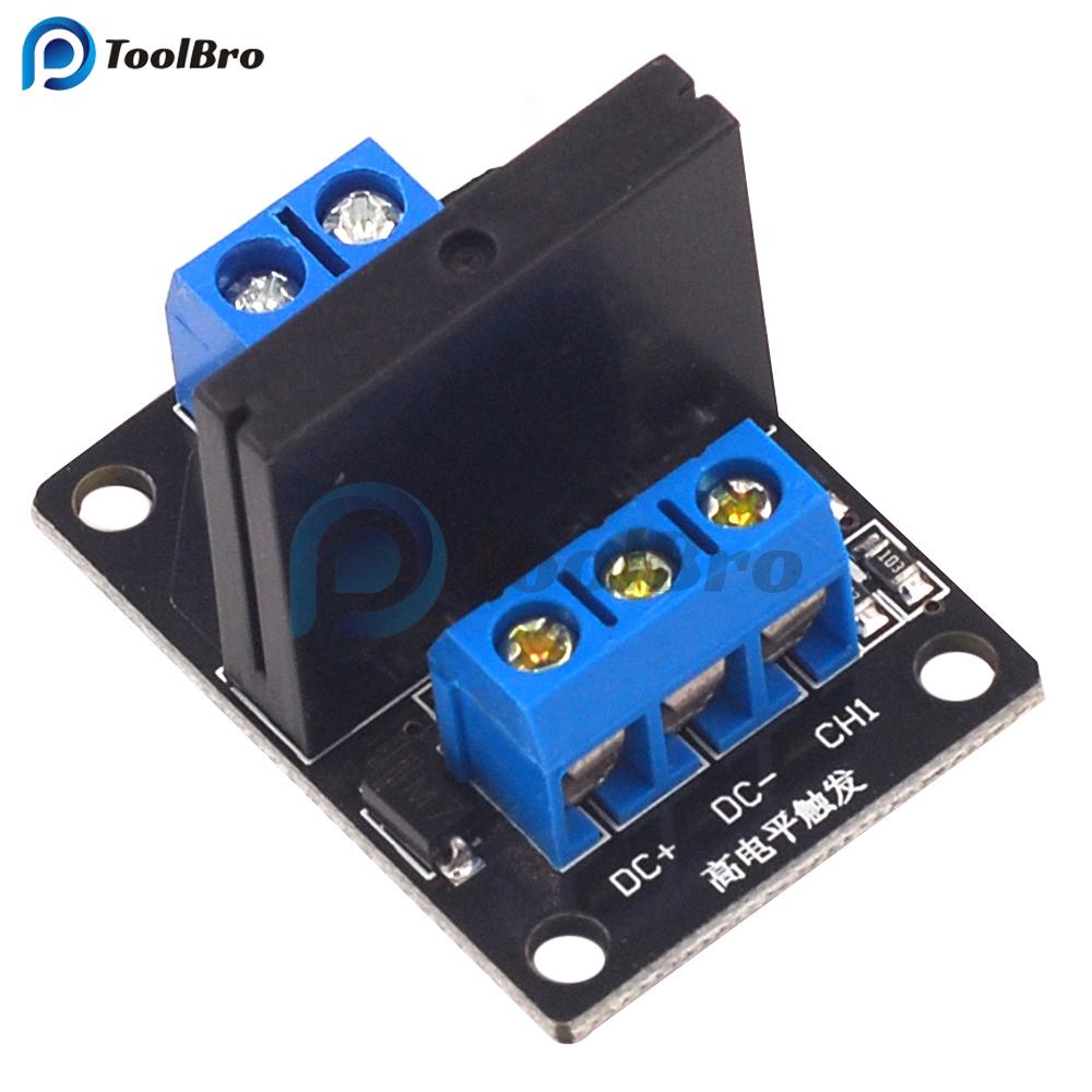 Solid State Relay Module 5V 12V 24V 3-24V SSR Relay Module 1 Channel High Low Trigger Relay Board Relays 5