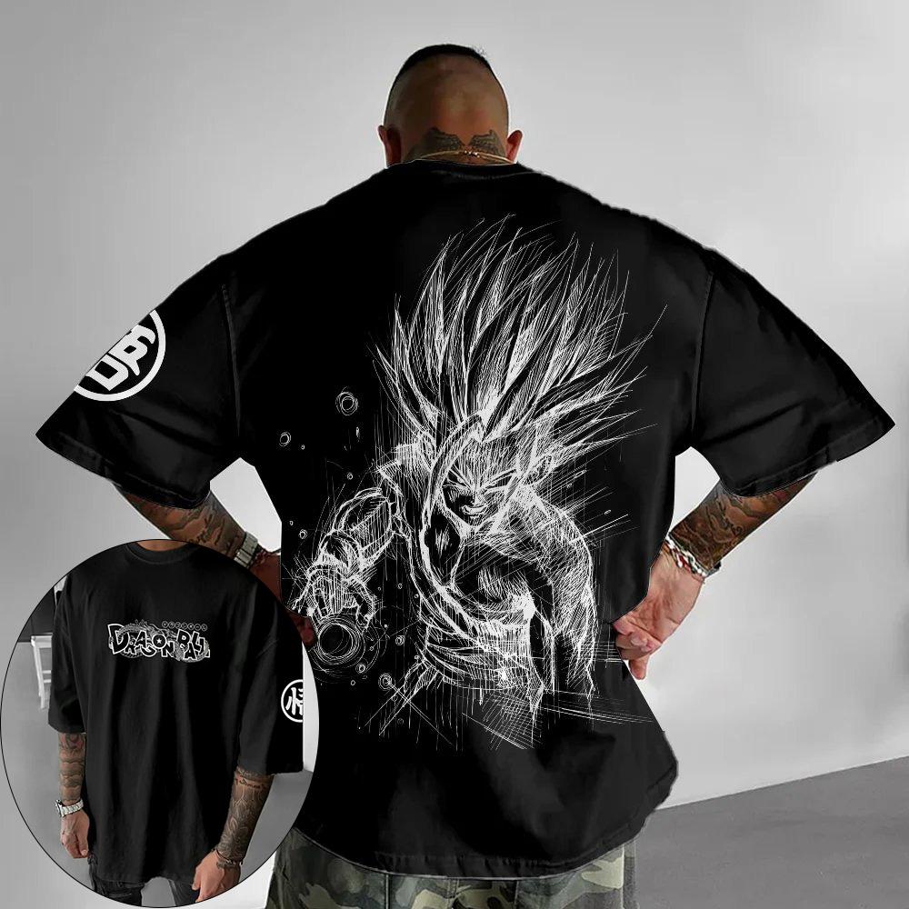 BenberFashion Dragon Ball Japan Anime Heren- en Dames T-shirts Son Goku 3D Print Jongens en Meisjes Ouder-kind Cosplay Sport Korte Mouw XL