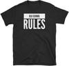 Old School Rules Graphic Cotton T-shirt