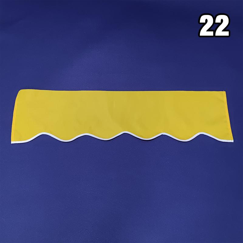 1M Retractable Patio Awning Replacement Fabric Windows Wavy Valance Durable Sunshade Canopy Cloth Waterproof Gray Beige Strips