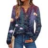 Women's Printed Long Sleeve Shirts Elegant Casual Tops Trendy Shirts Tops