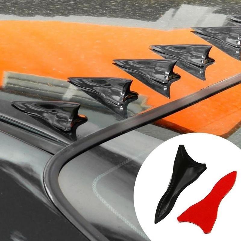 

10 шт. Универсальный диффузор в виде акульего плавника, генератор вихрей для Mazda Subaru, спойлер на крышу, бампер (Размер: 10 шт )