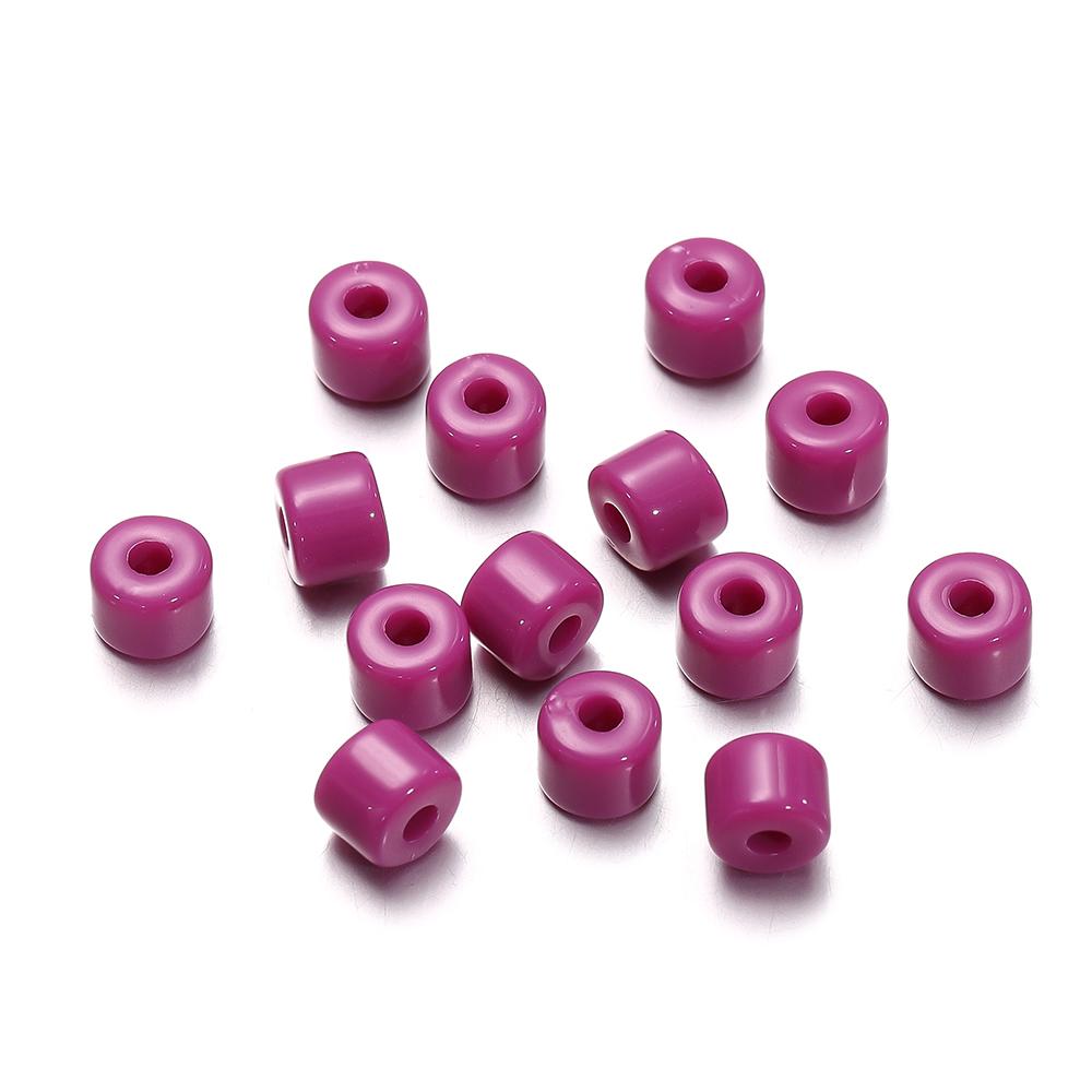 50/100pcs 5x6mm Acrylic Tube Beads Spacer Loose Bead for Necklace Bracelet Earrings Findings DIY Jewelry Making Accessories