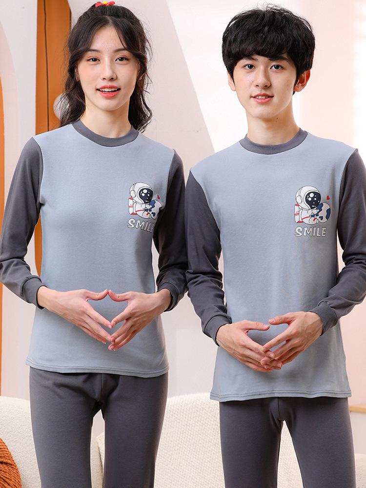 Kids' Pure Cotton Thermal Underwear Set - Autumn/Winter Pajamas and Knit Base Layer for Boys and Girls