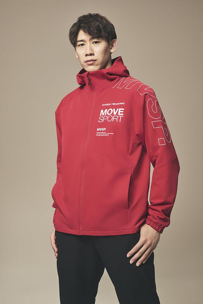 Move Sports Cross Descente HEATNAVI Softshell Hoodie Cross worn by Yuki and warm for and ST5FJK22M RD00 [ACTIVE SUITS] Jacket, Ishikawa. Comfortable,