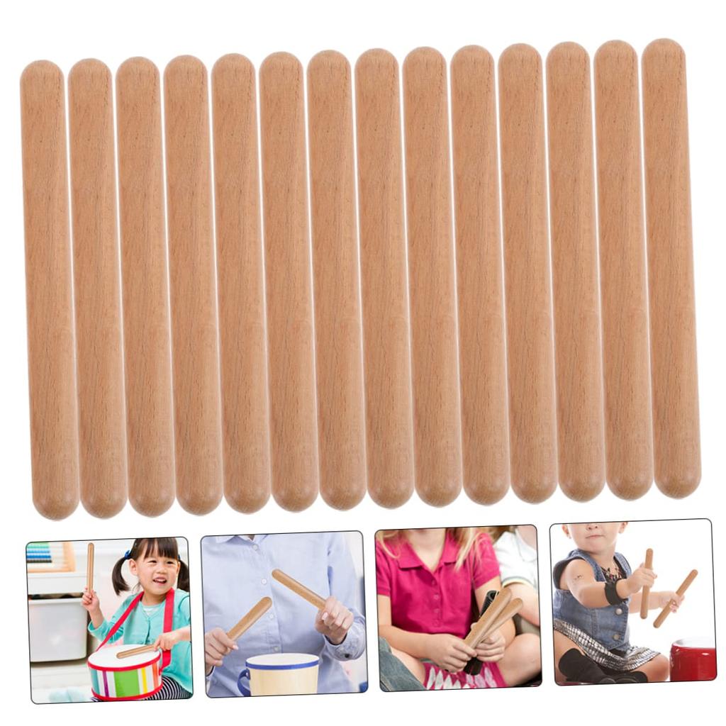 Abaodam 20pcs Butter Party Rhythm Sticks, Kids Educational Tool, Kids Musical Instrument Sticks, Musical Instrument for Kids, Rhythm Sticks, Wooden