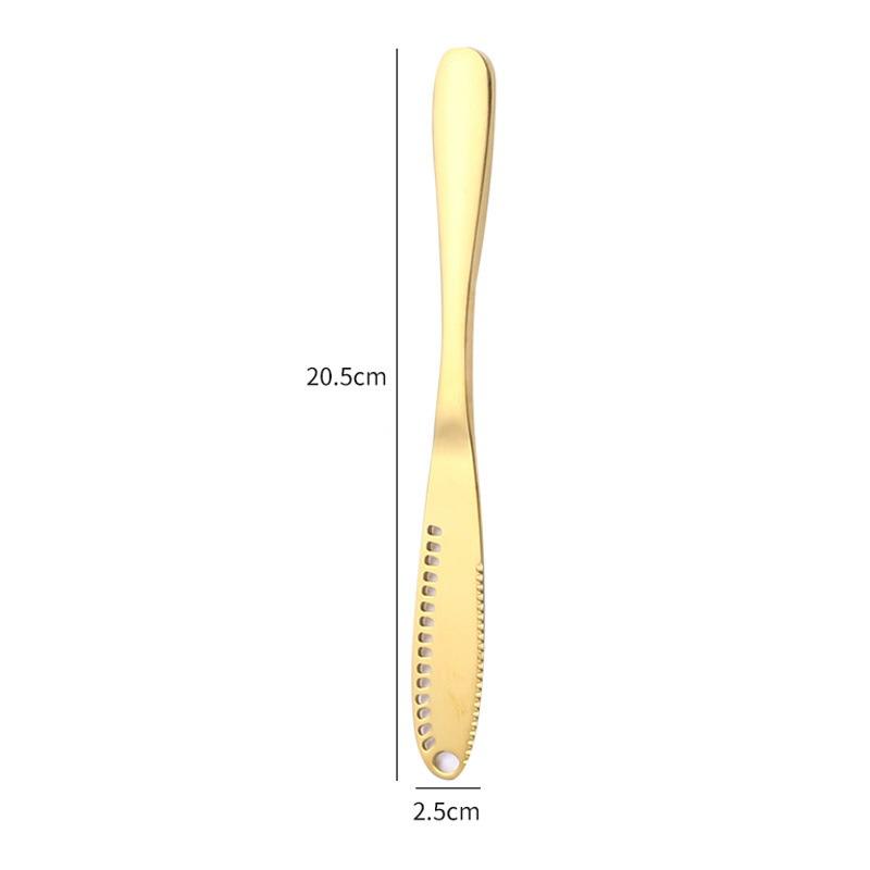 430 Edelstahl Buttermesser Löcher Käse Dessertmesser Stahl Marmeladenmesser Besteck Toast Abwischen Sahne Brot Käseschneider Küchenwerkzeuge