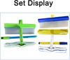 Kit de Limpieza y Depuración Reciclable de Silicona Incluye Hoja Limpiaparabrisas de Silicona + Paño de Microfibra – Versión Verde Adecuado para Puertas de Vidrio y Ventanas