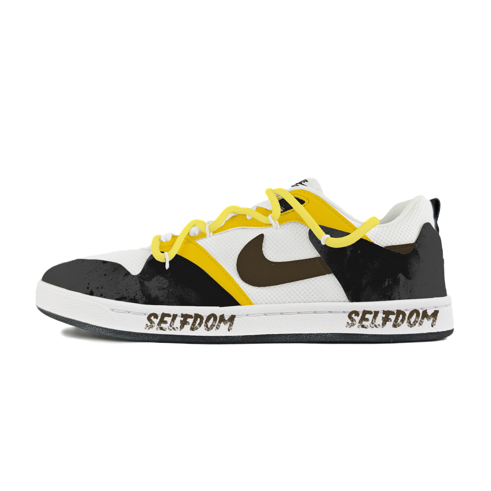 

Nike SB Alleyoop Abrasion Resistant Low top Skateboard Shoes Men s White Black Yellow CJ0882-100(Team183-) 44