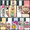 Cute Owl Hearts Lover Christmas Phone For Samsung Galaxy S24 S22 Ultra S21 Plus S20 S23 FE Case S10 S10E S9 S8 S7 Edge Cover Sil