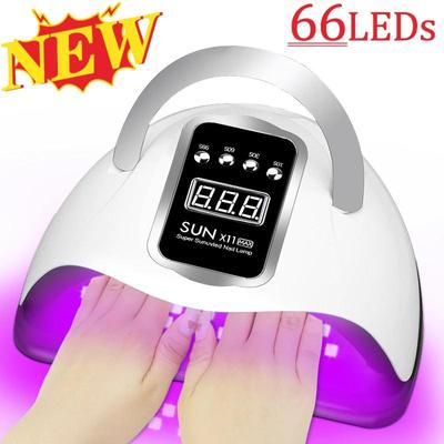 Neue 66LEDs Nagel Lampe Acryl Nagel Gel Trocknen Lampe mit Niedrigen Wärme Modus Smart Sensor Nail art Maschine HTBE YSXX
