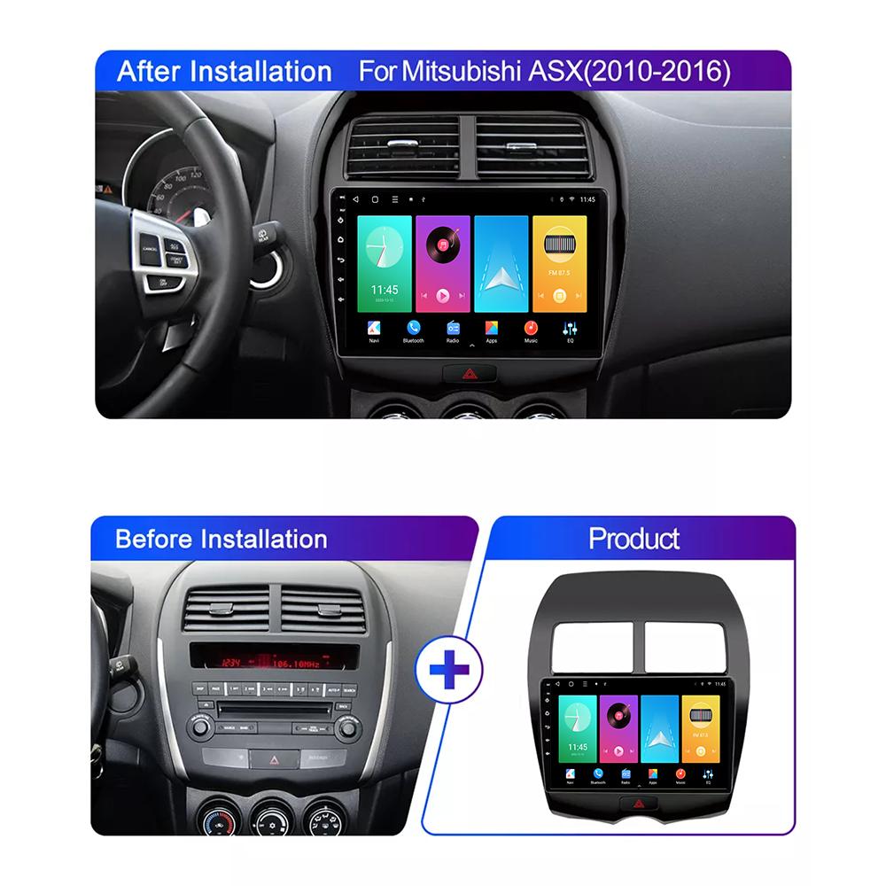 Car Radio Android Auto Carplay For Mitsubishi ASX 1 2010-2016 Multimedia Player Head Unit Stereo GPS Navigation BT WIFI 1+16GB