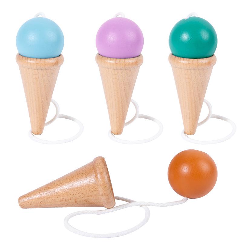 Children's Wooden Kendama Toy - Enhances Hand-Eye Coordination and Sensory Skills