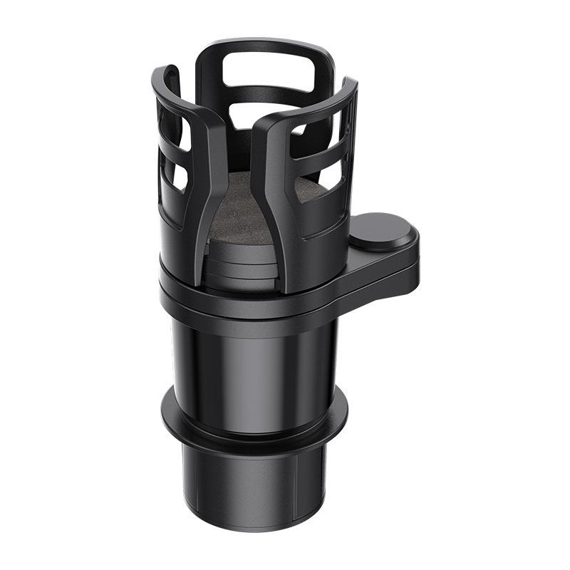 Rotating Car Cup Holder & Phone Mount with Dual-Layer Storage
