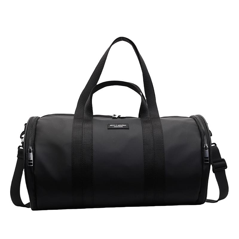 

Цилиндрическая легкая спортивная фитнес-сумка для йоги и плавания, большой вместимости, водонепроницаемая, для деловых поездок и хранения чёрный