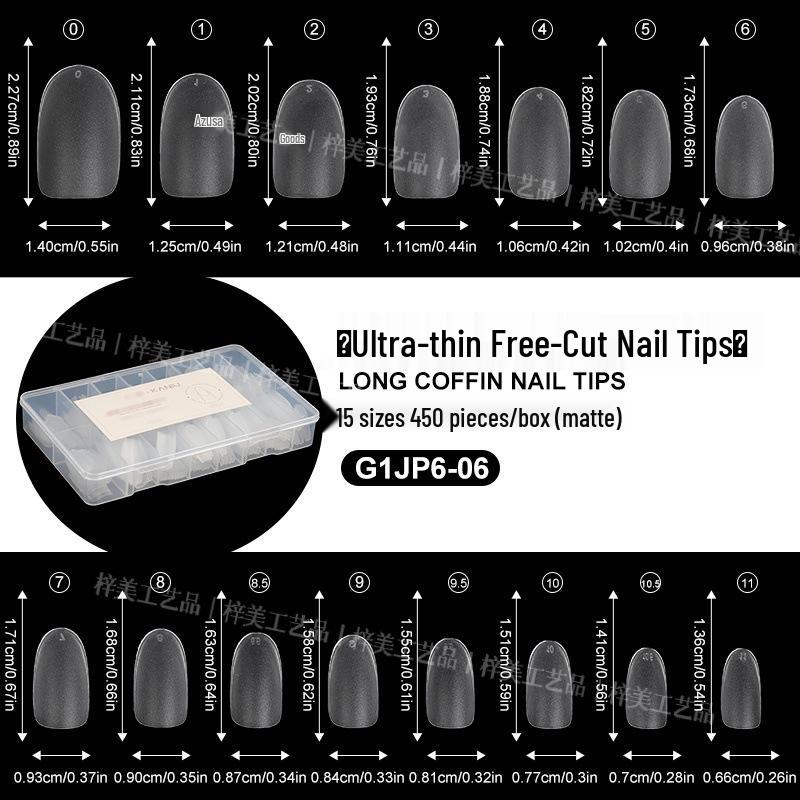 

Ultra-Thin Seamless Matte Nail Tips - Salon-Quality, Large Value Pack