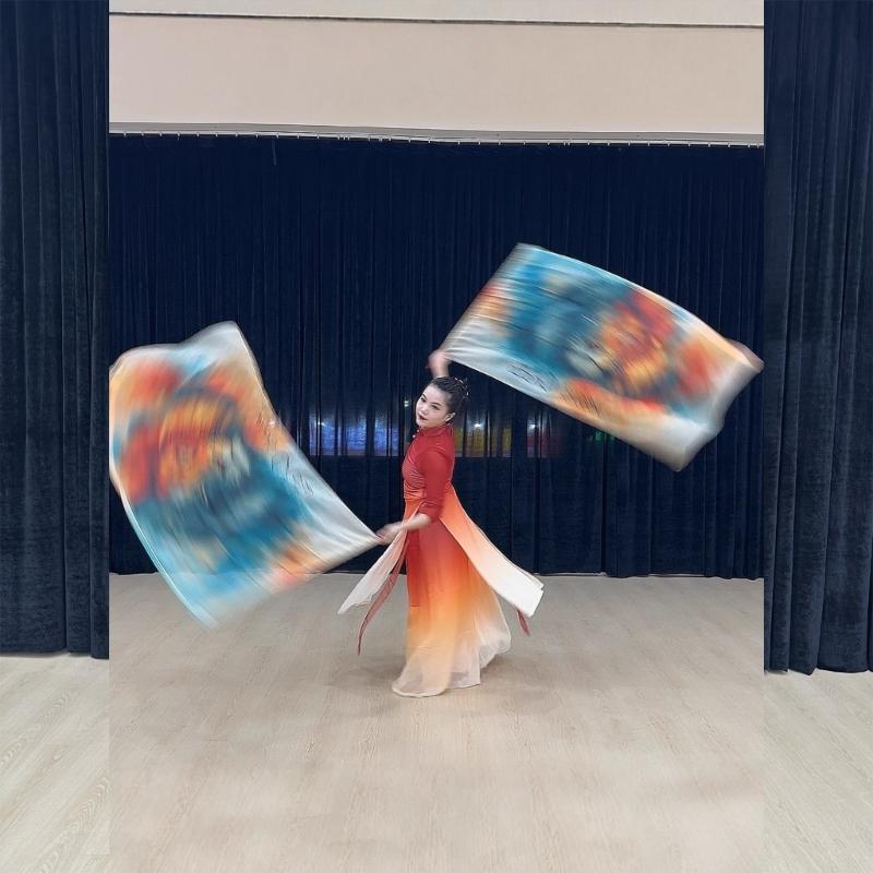 Seamlessly Edge Performances Flags Elegant Chiffons Prayer Flags for Outdoor Fitness Activity and Stage Shows